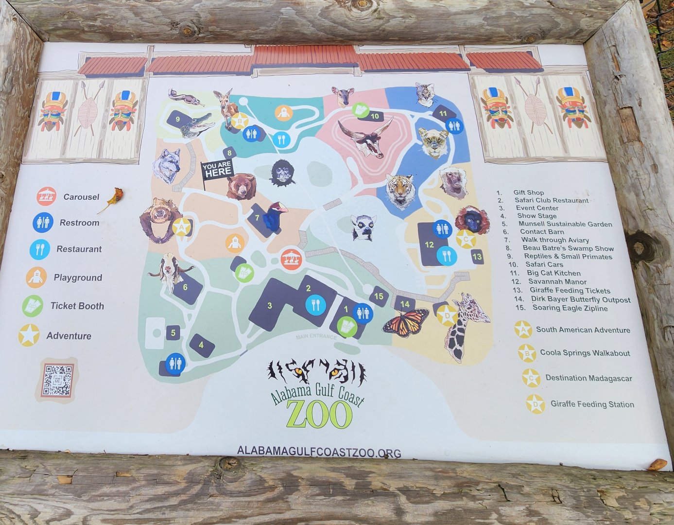 Alabama Gulf Coast Zoo - Zoo map