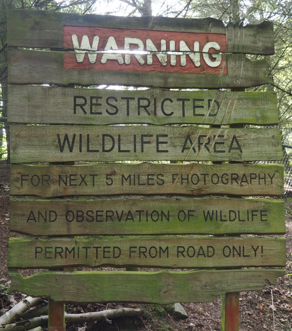 Alaska signage - Restricted wildlife area, 2024-08-05