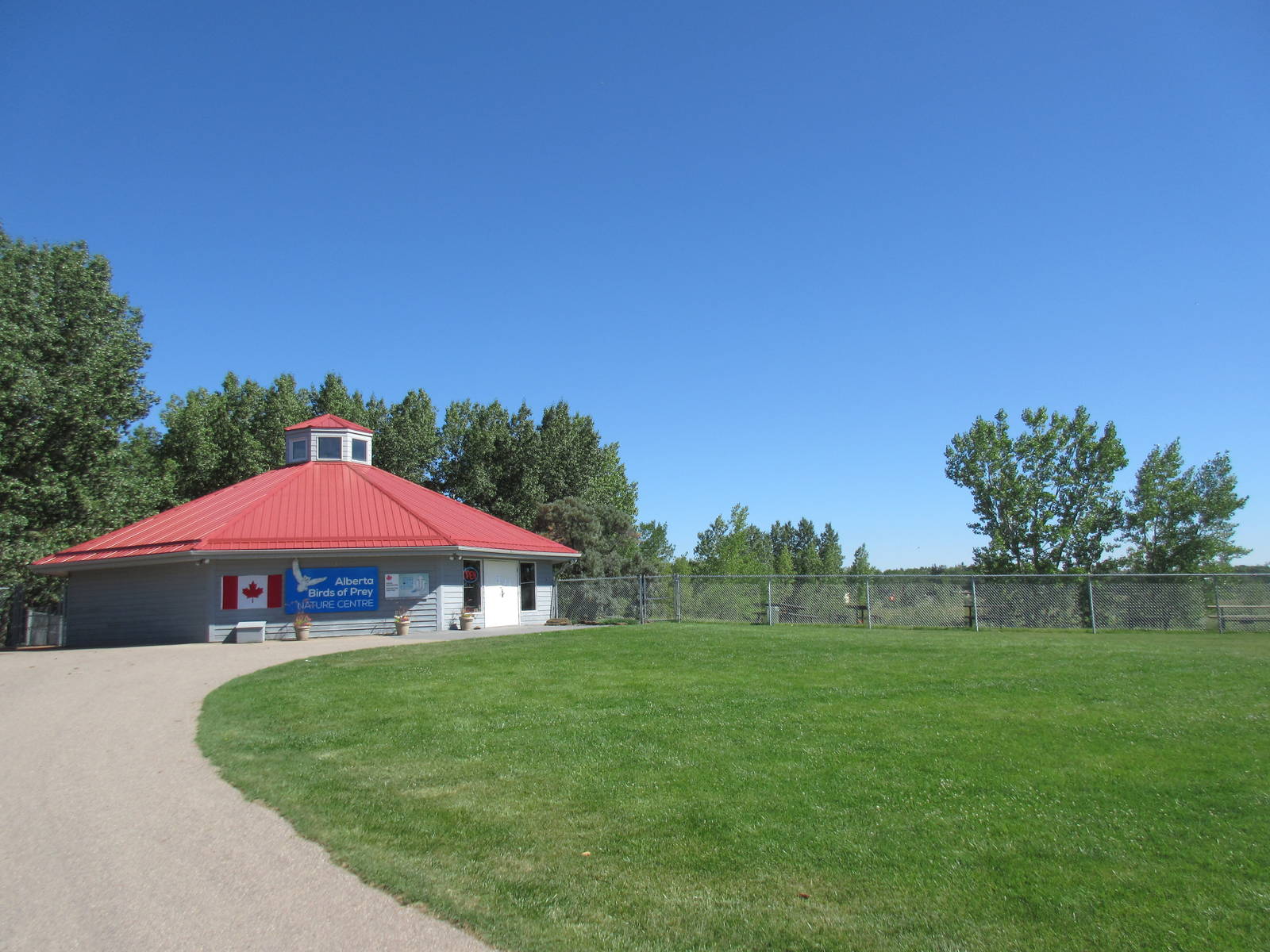Alberta Birds of Prey Centre - Entrance Building + Lawn