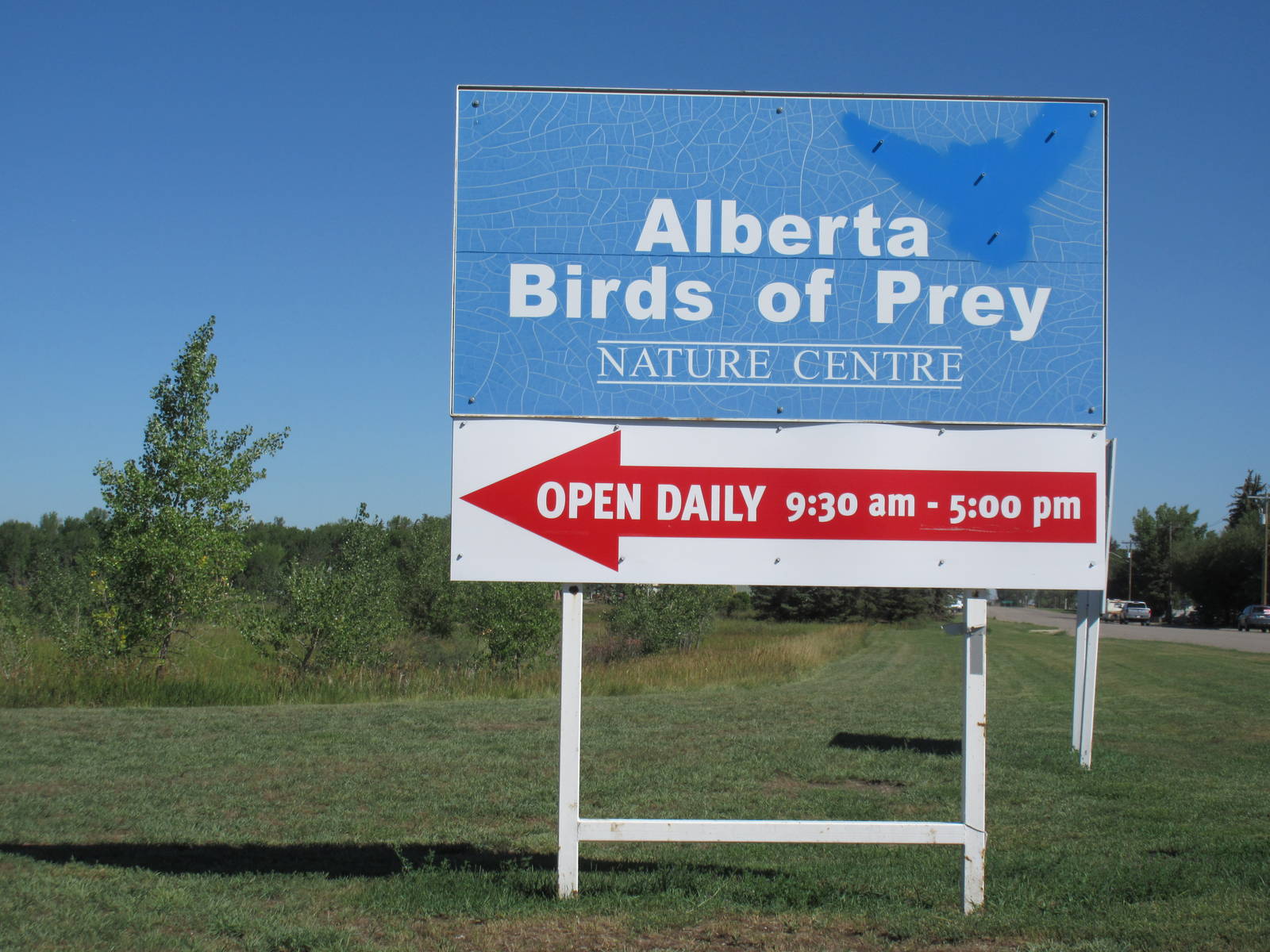 Alberta Birds of Prey Centre - Entrance Sign
