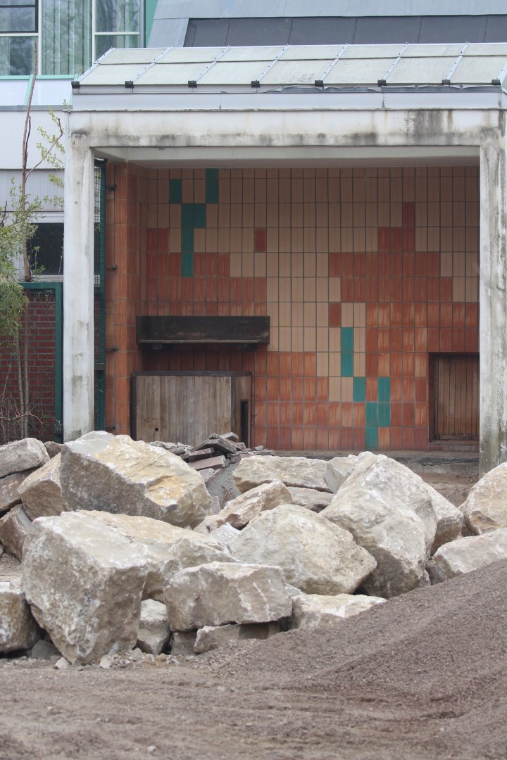 Alfred Brehm House, mid-reconstruction, Berlin Tierpark, April 2019