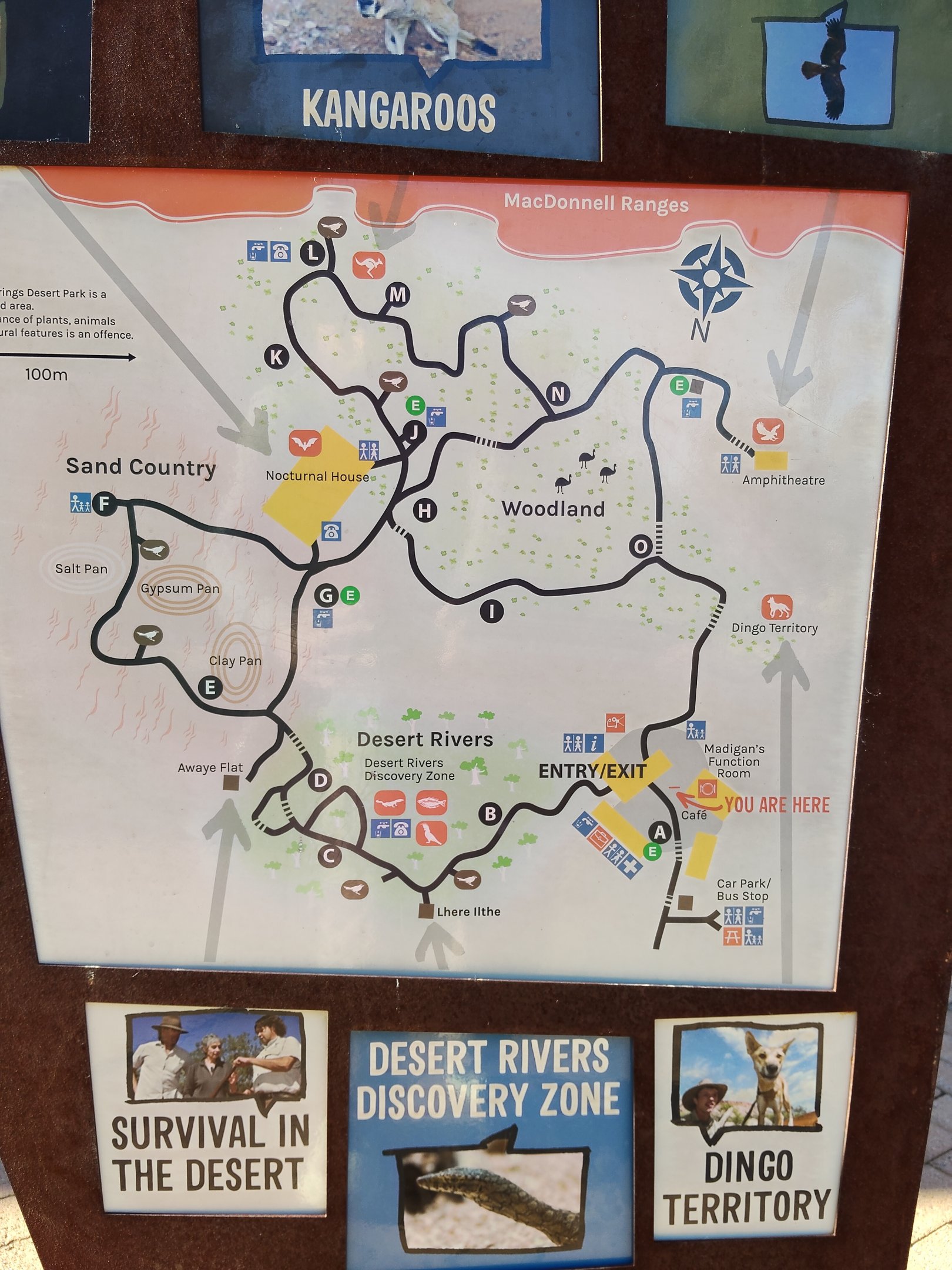 Alice Springs Desert Park map-board