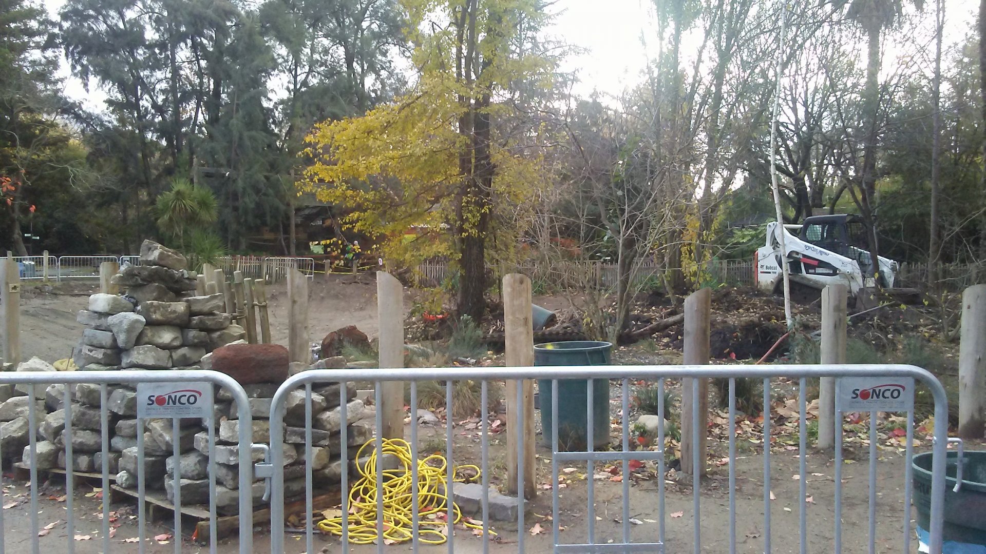 Alligator exhibit construction