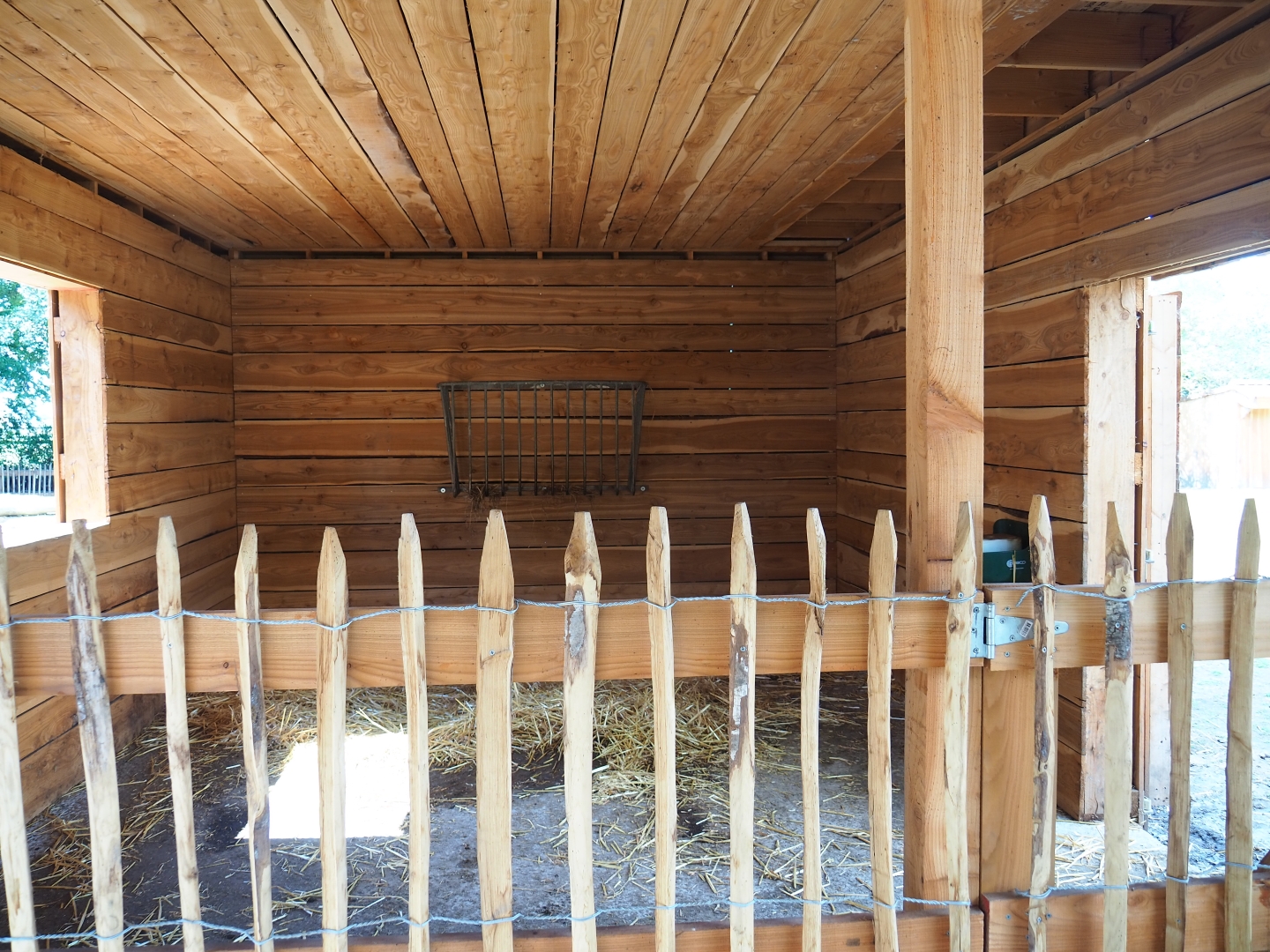 Alpaca and miniature donkey stable