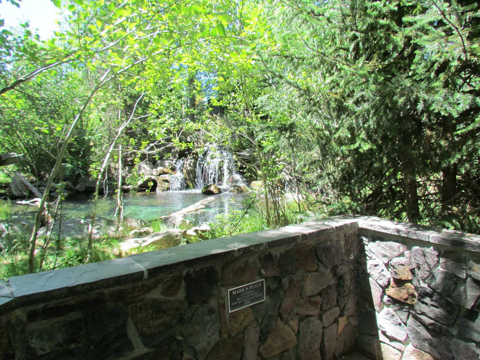 Alpine Lake Waterfall Overlook