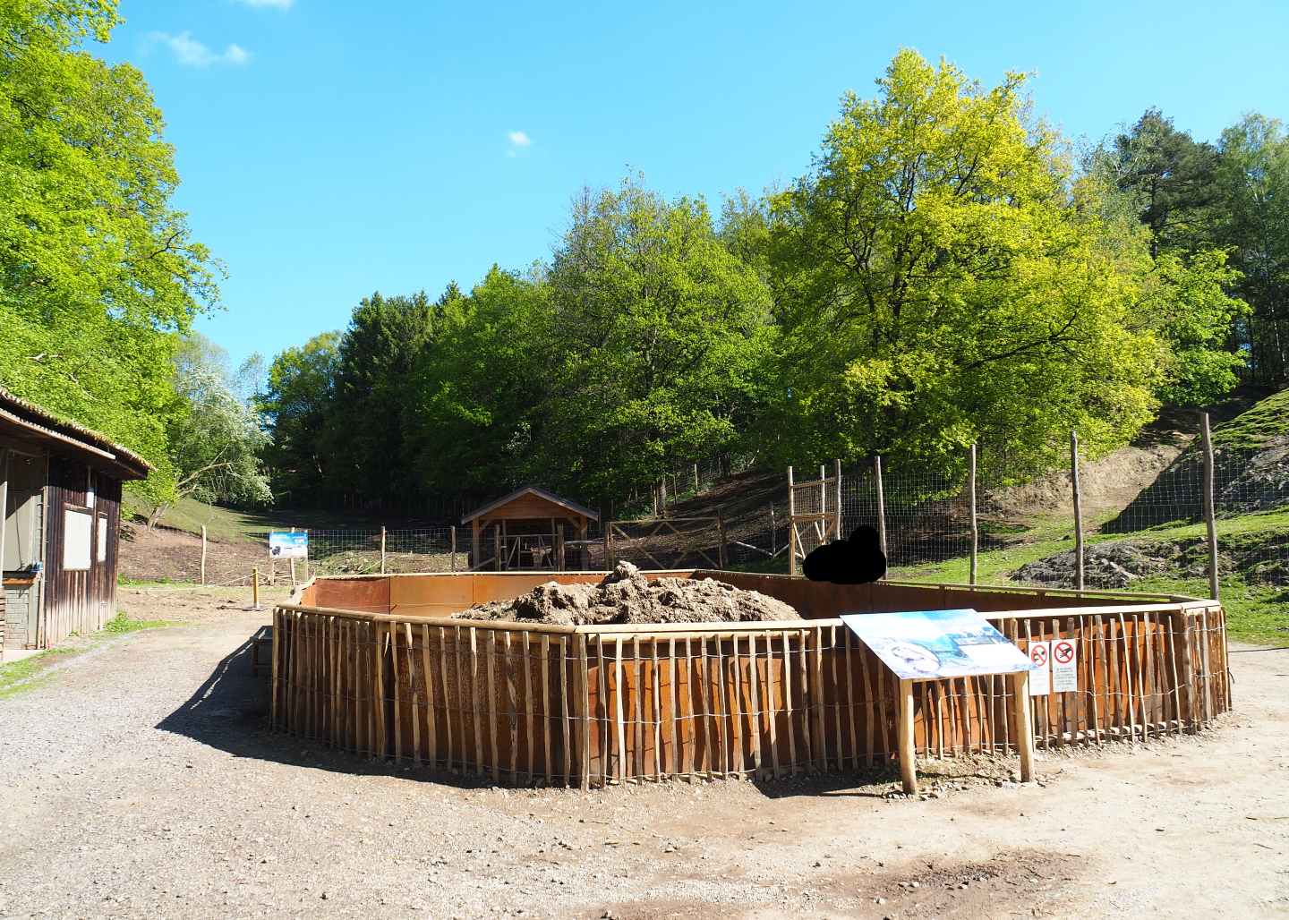 Alpine marmot exhibit and viewing areas for the Alpine ibex and American bison/Red deer paddocks, 2021-05-29