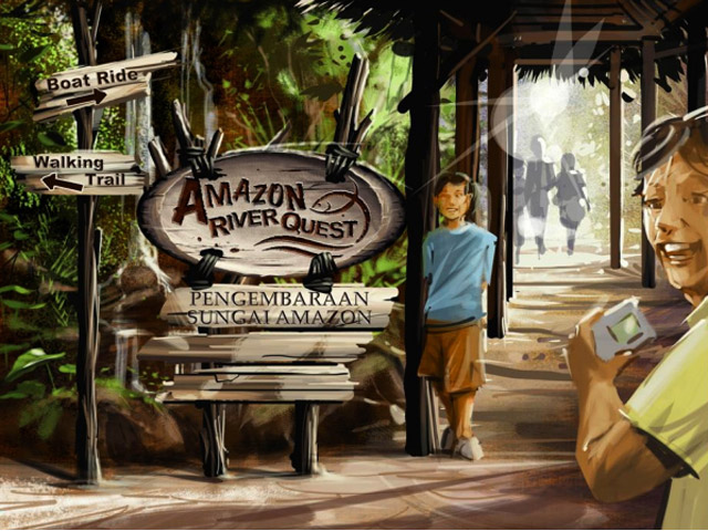 Amazon River Quest-Entrance Sign
