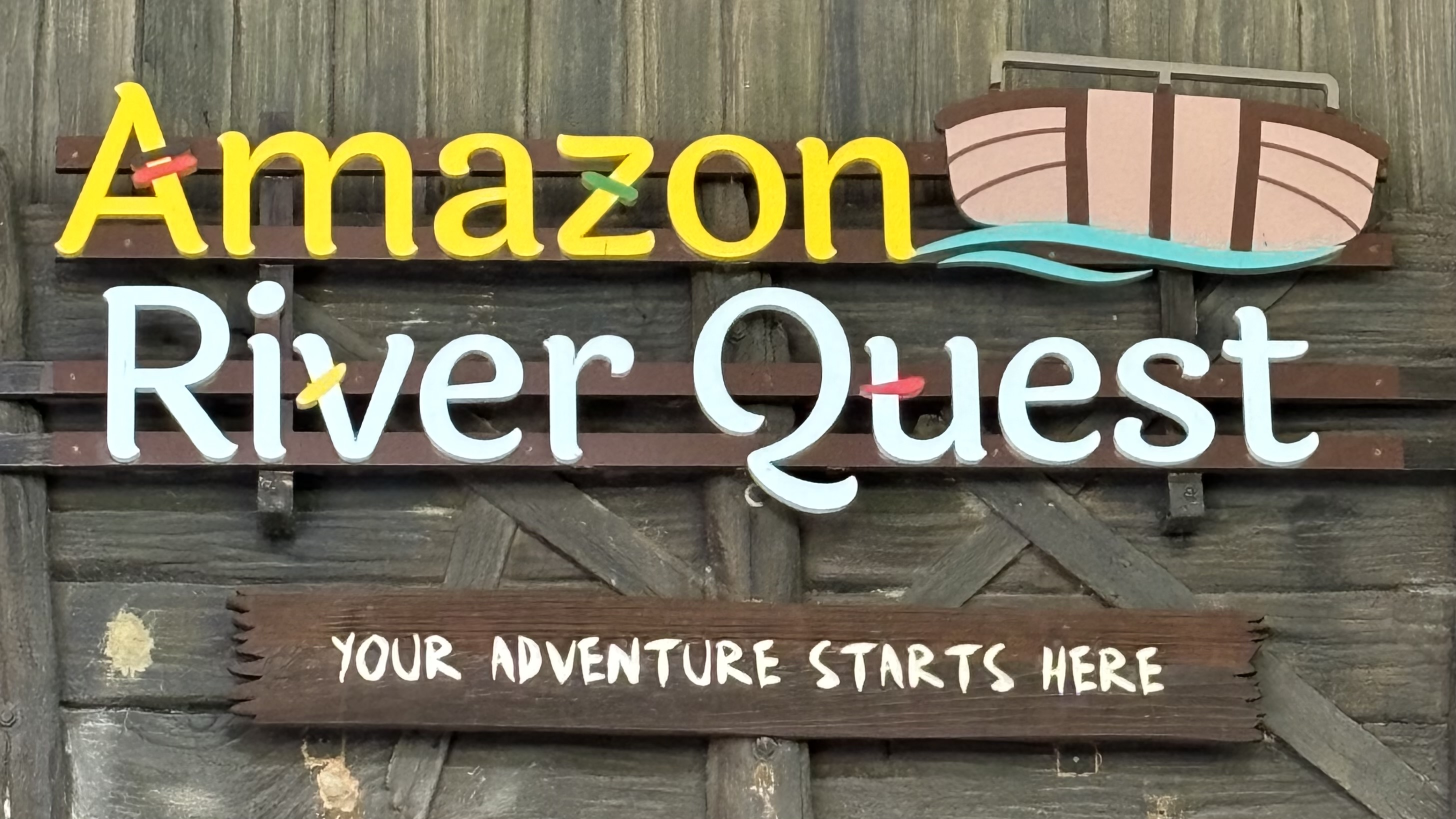 Amazon River Quest - entrance sign