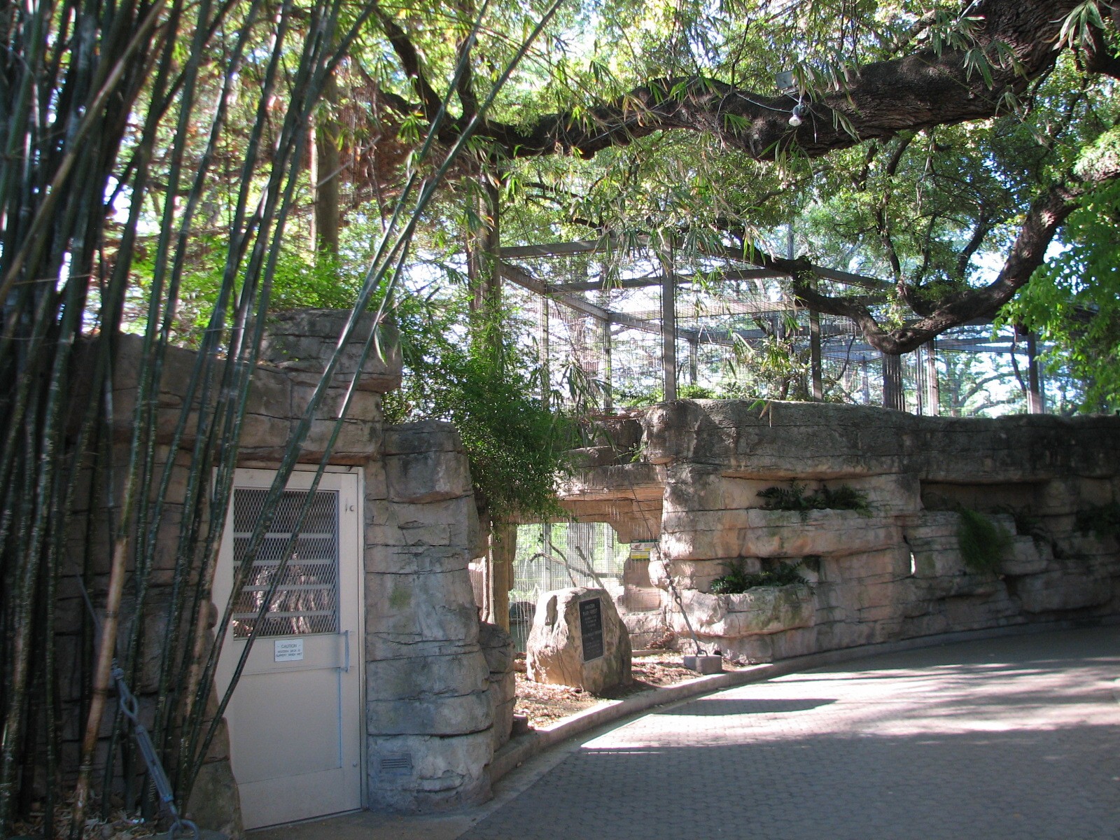 Amazonia - Aviary Entrance and Jaguar Exhibit beyond