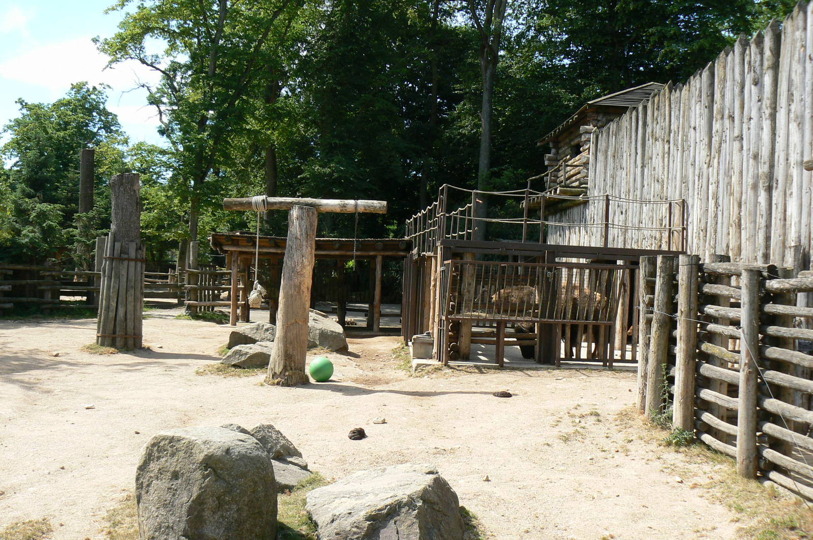 American forest and fort Cheyenne - American bisons exhibit