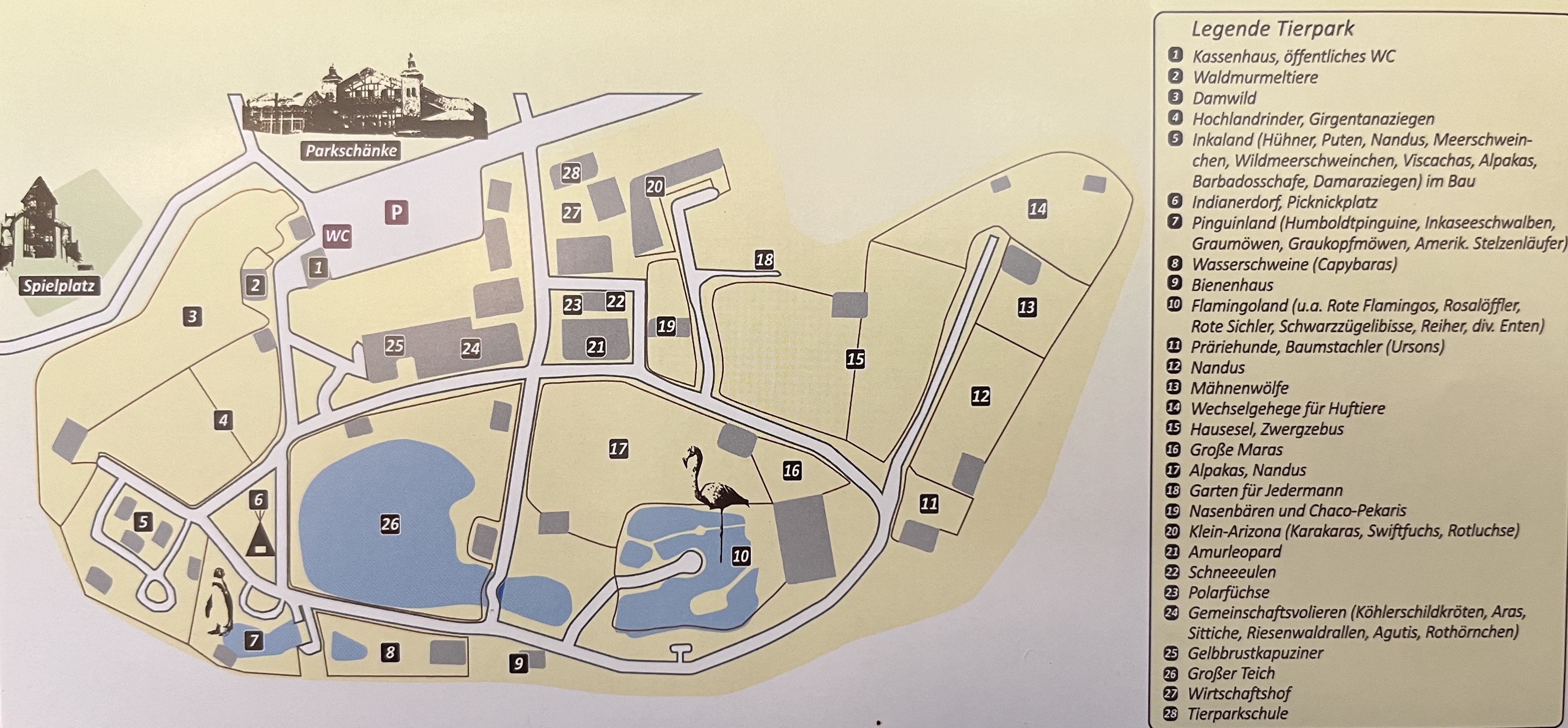 Amerika Tierpark Map - undated
