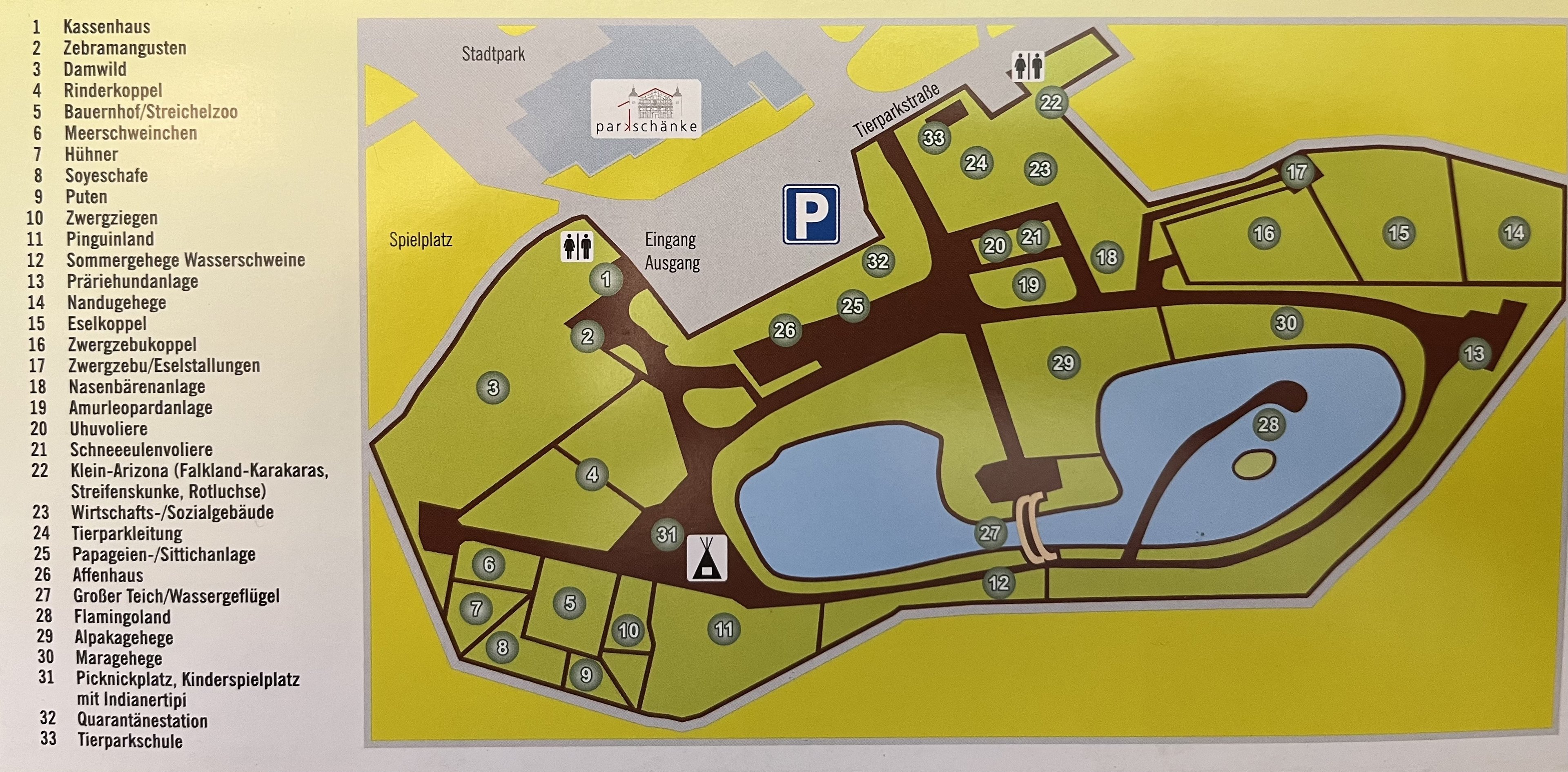 Amerika Tierpark Map - undated