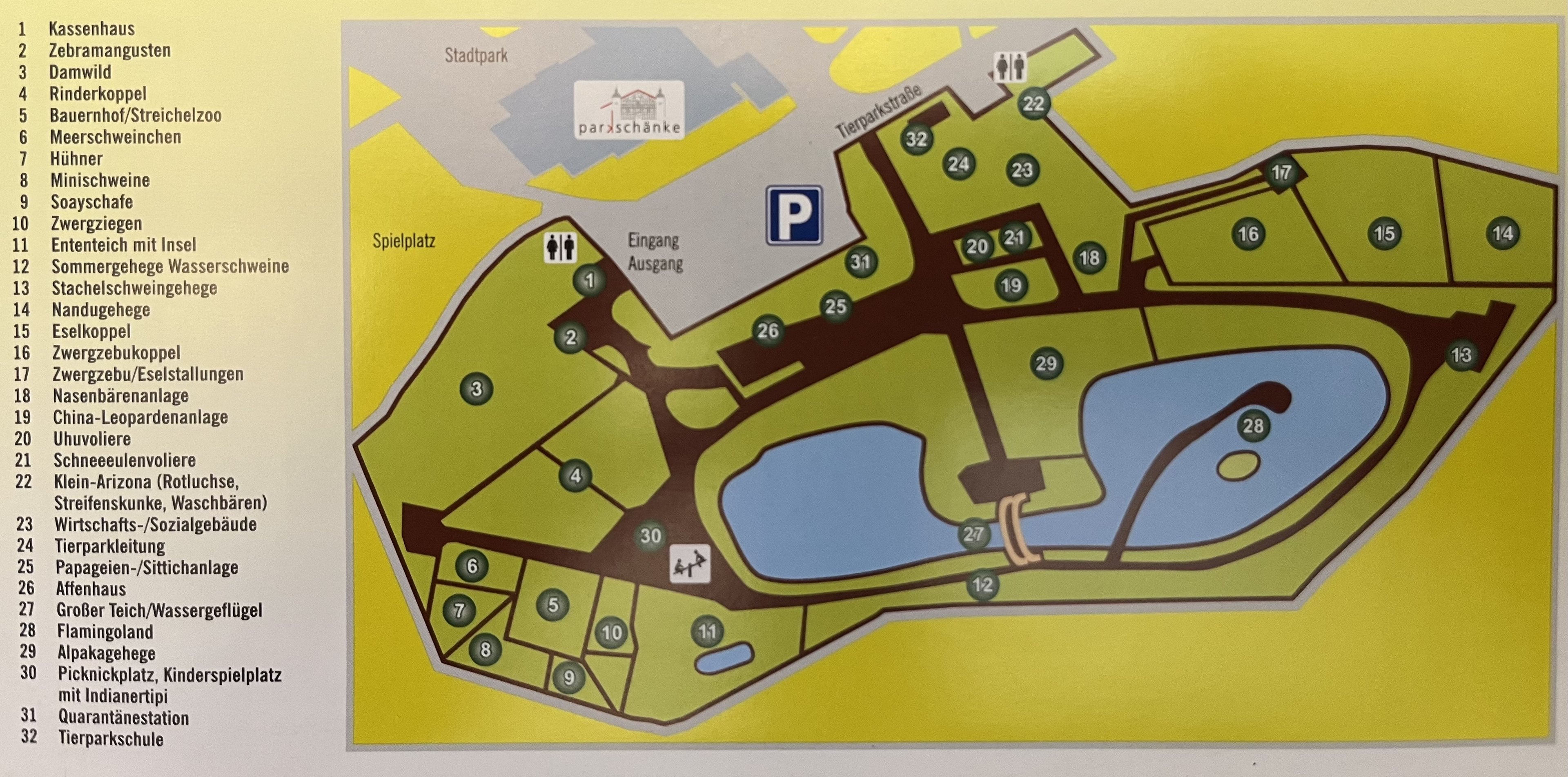 Amerika Tierpark Map - undated