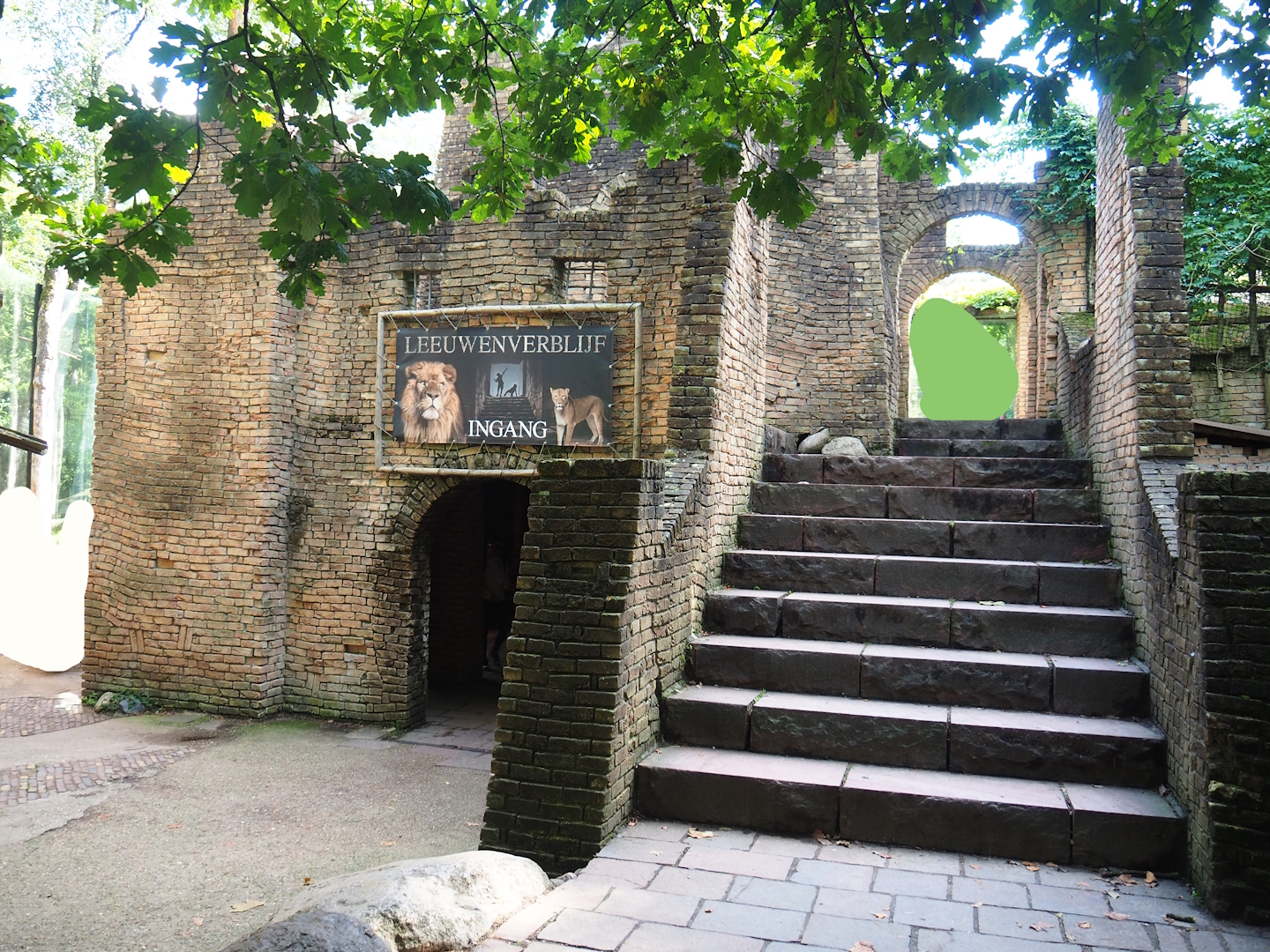 Ancient City - Building with African lion viewing areas, 2023-09-24