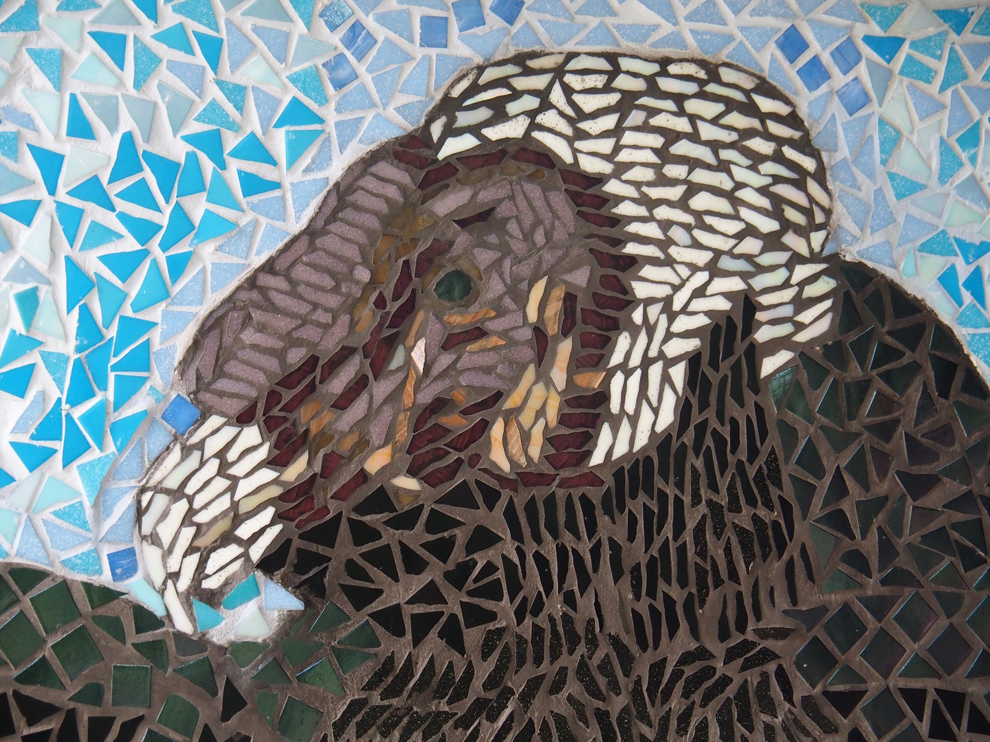Andean condor mosaic detail, 2022-08-20