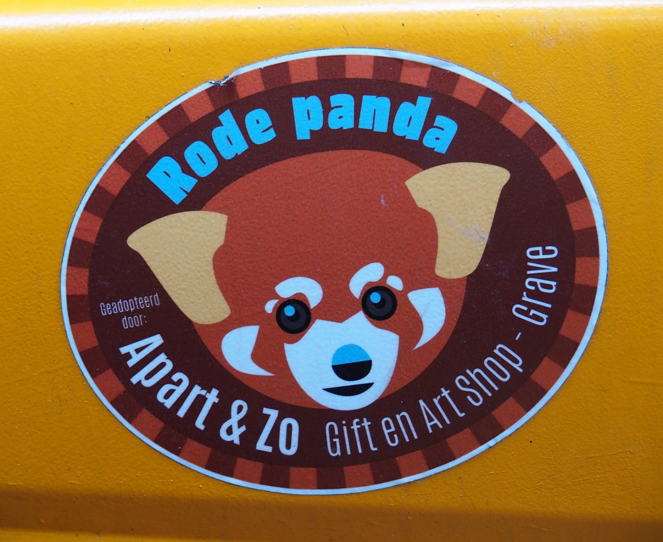 Animal sponsorship sign Red panda, 2019-08-11