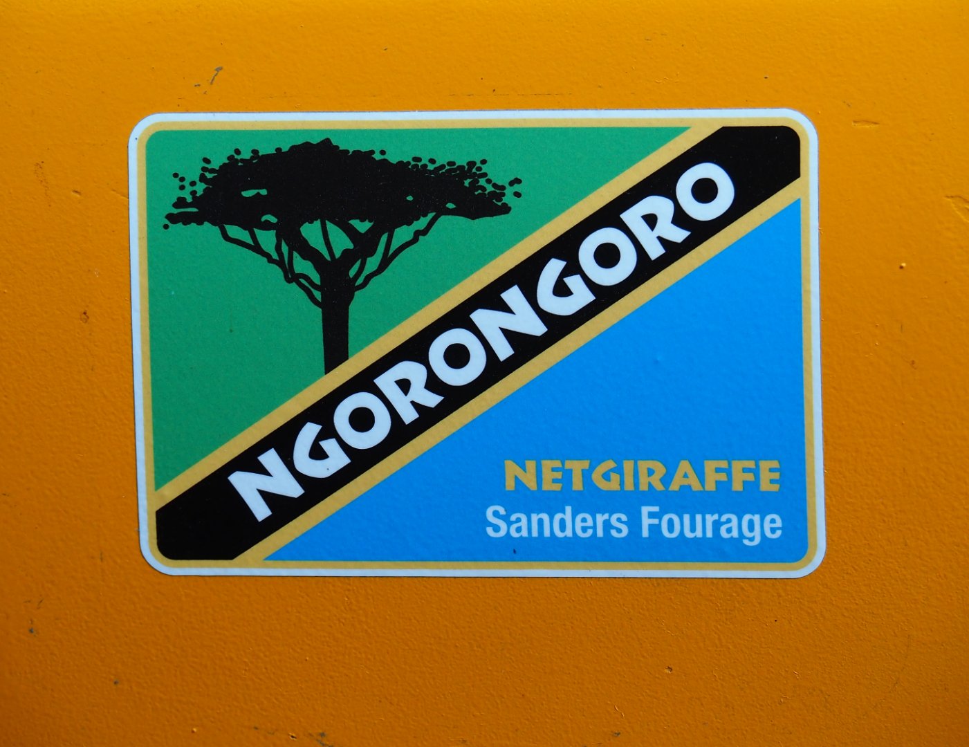 Animal sponsorship sign Reticulated giraffe, 2019-08-11