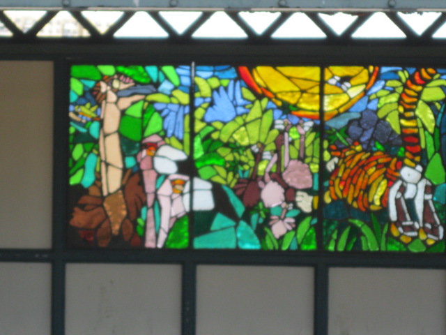 Animal Stained Glass Art in the Bronx Zoo Subway Station