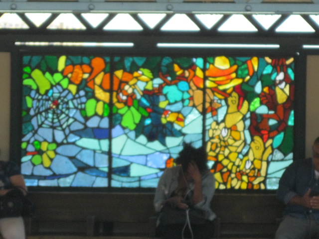 Animal Stained Glass Art in the Bronx Zoo Subway Station