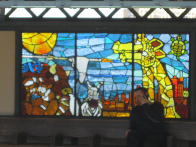 Animal Stained Glass Art in the Bronx Zoo Subway Station