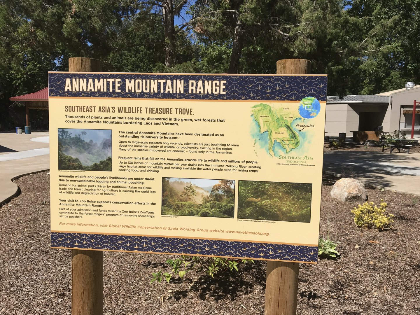 Annamite Mountains Exhibit Sign