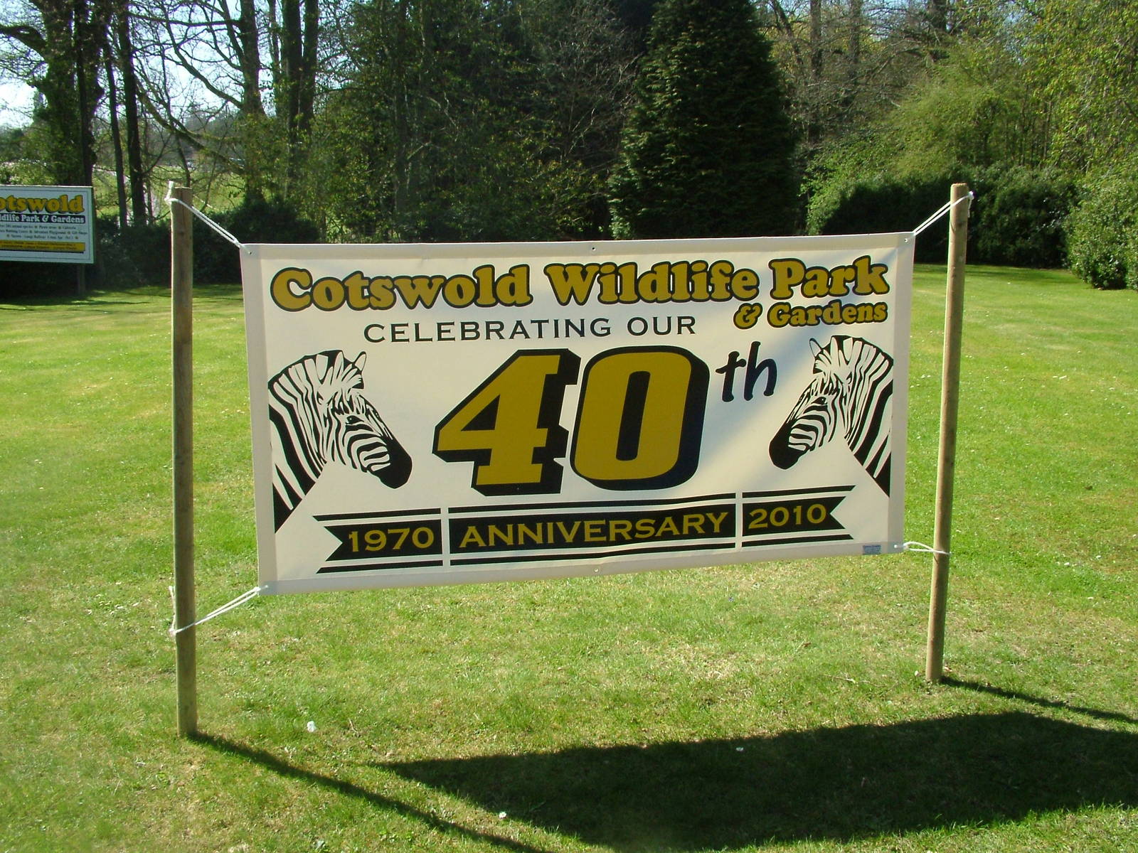 Anniversary sign at Cotswold WP 17/04/10