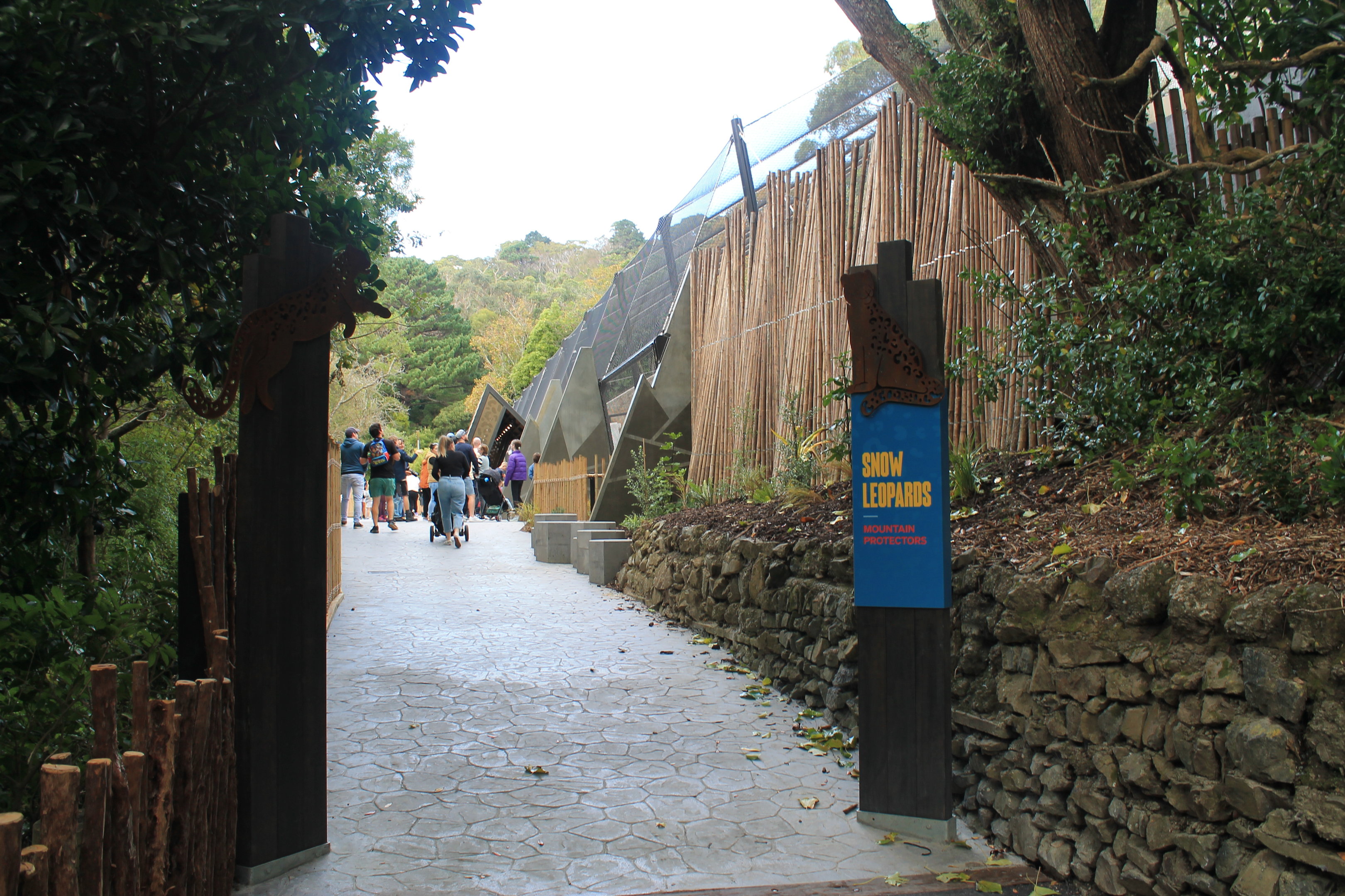 Approach to the new Snow Leopard enclosure
