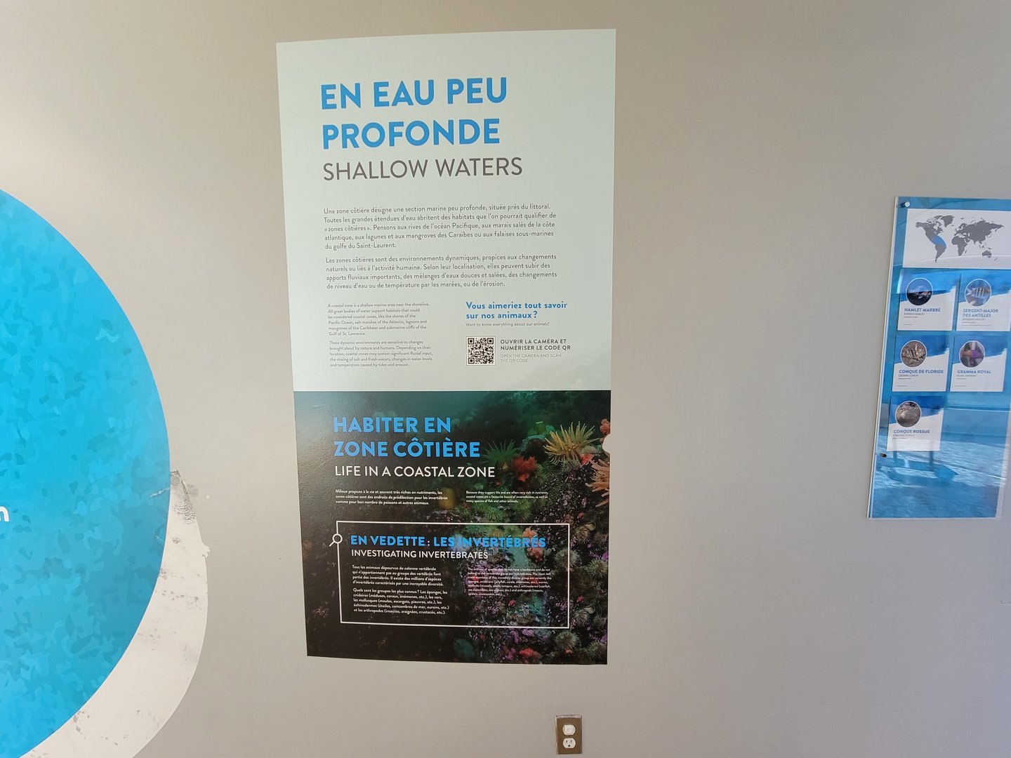 Aquarium du Quebec - Pavillon des eaux douces et salées, 3rd floor, Habitat sign