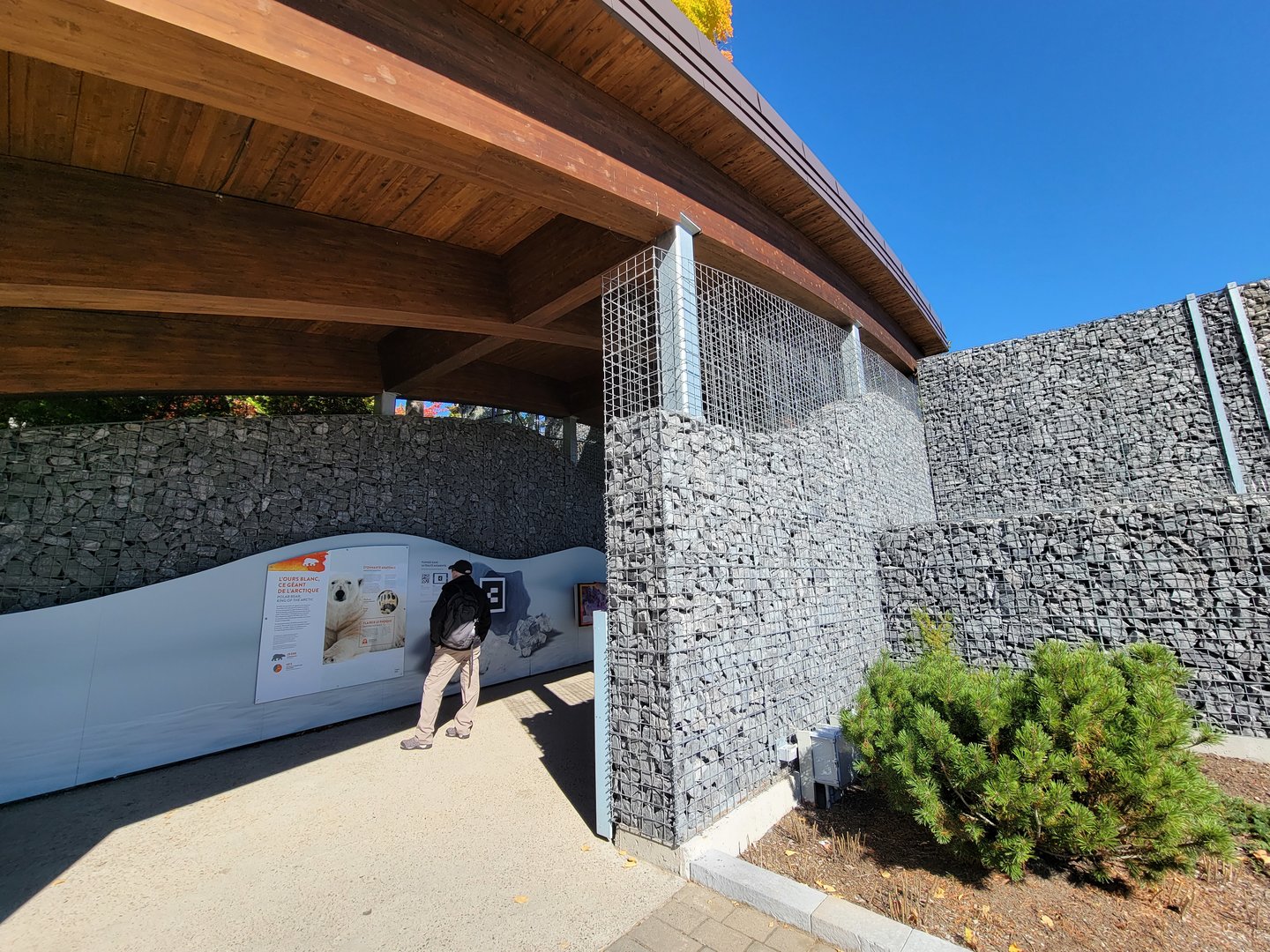 Aquarium du Quebec - Polar Bears, grass yard pavilion