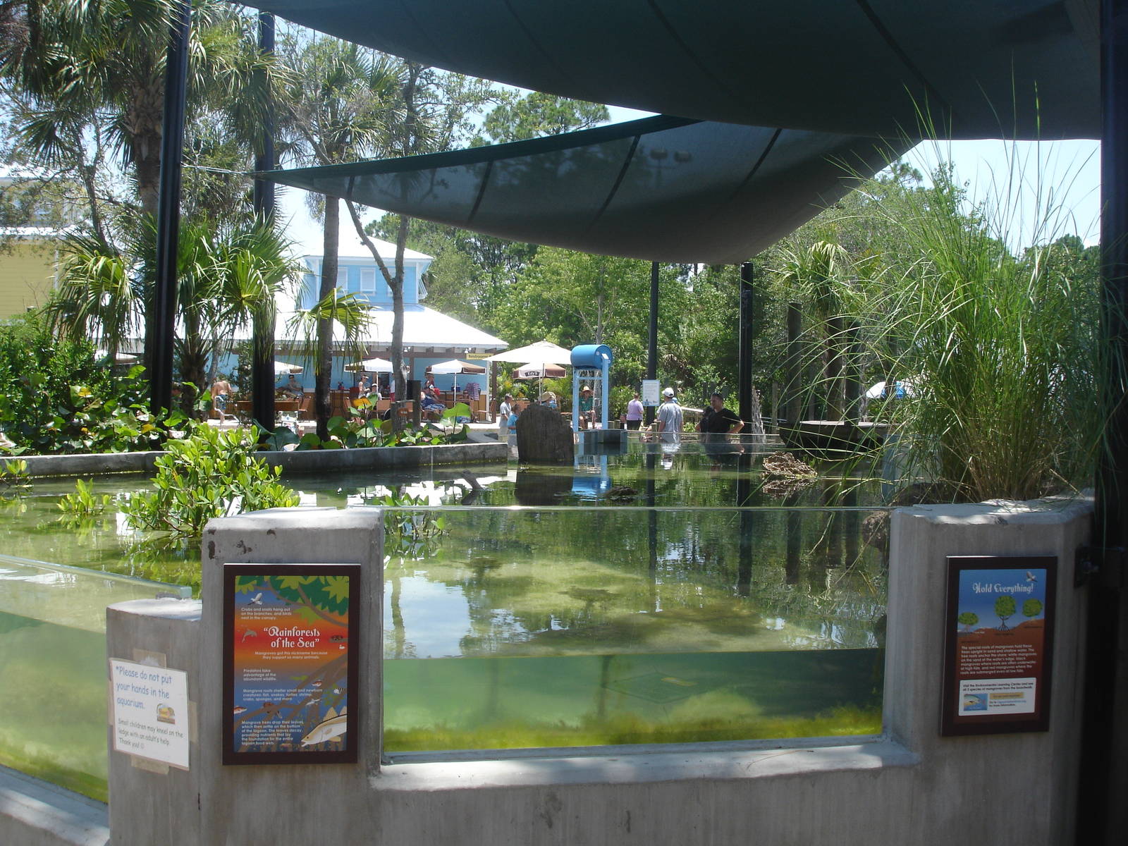 aquarium in play area