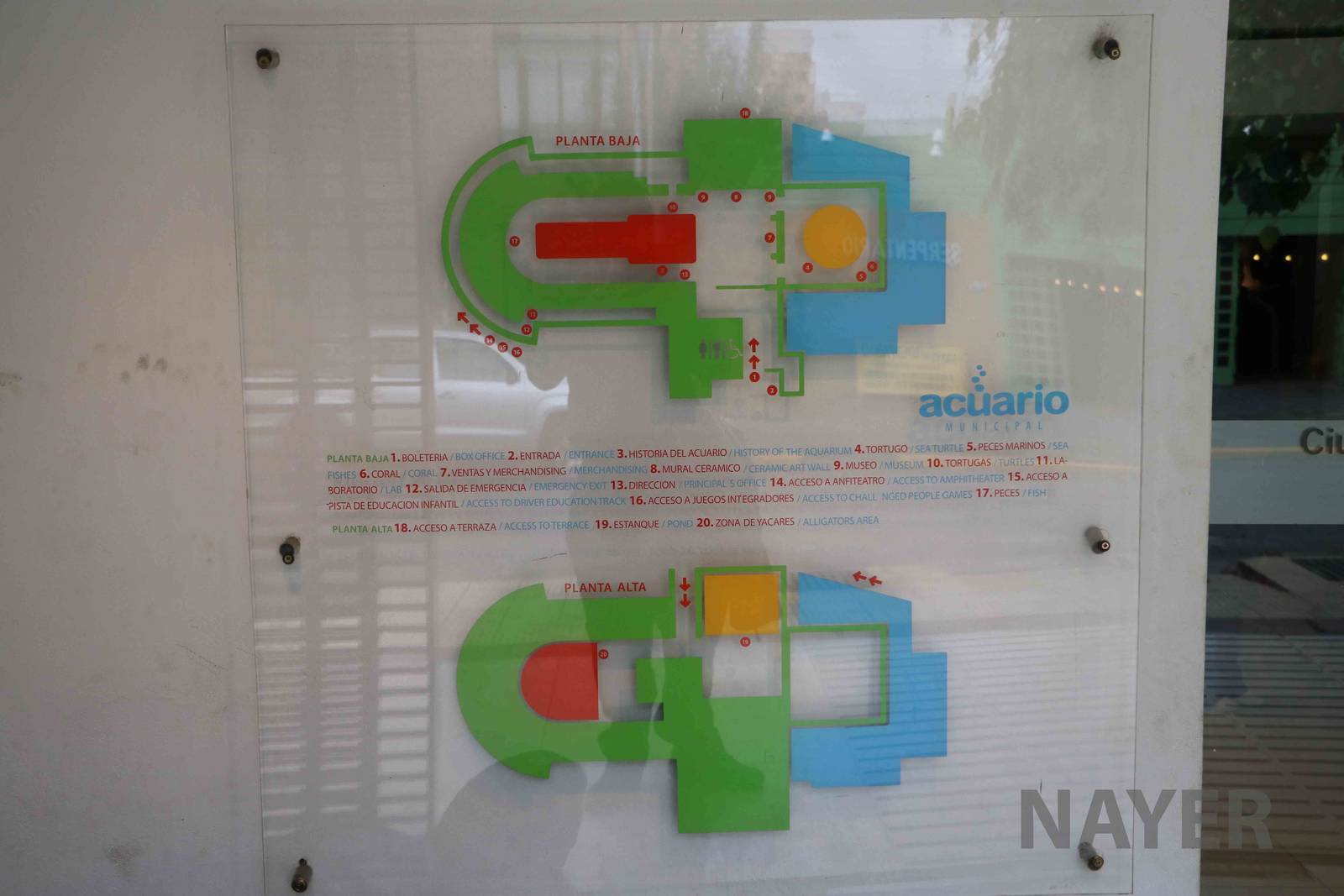 Aquarium map - Mendoza Aquarium, April 2016