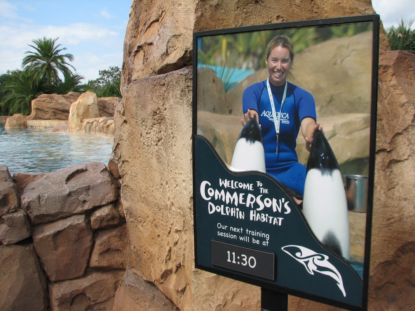 Aquatica - Dolphin Plunge - Commerson's Dolphin Exhibit Sign
