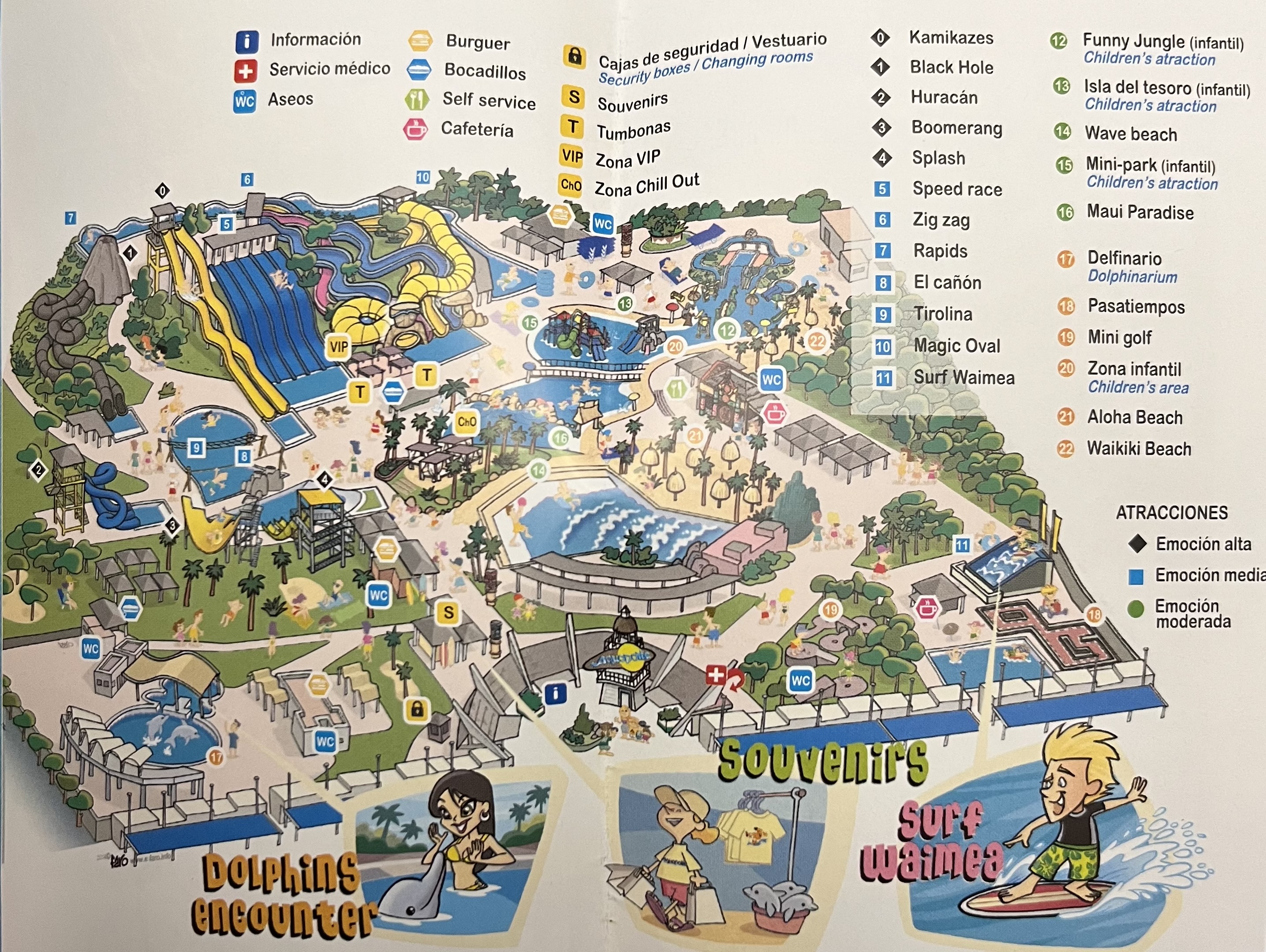 Aquopolis Park Map - 2015