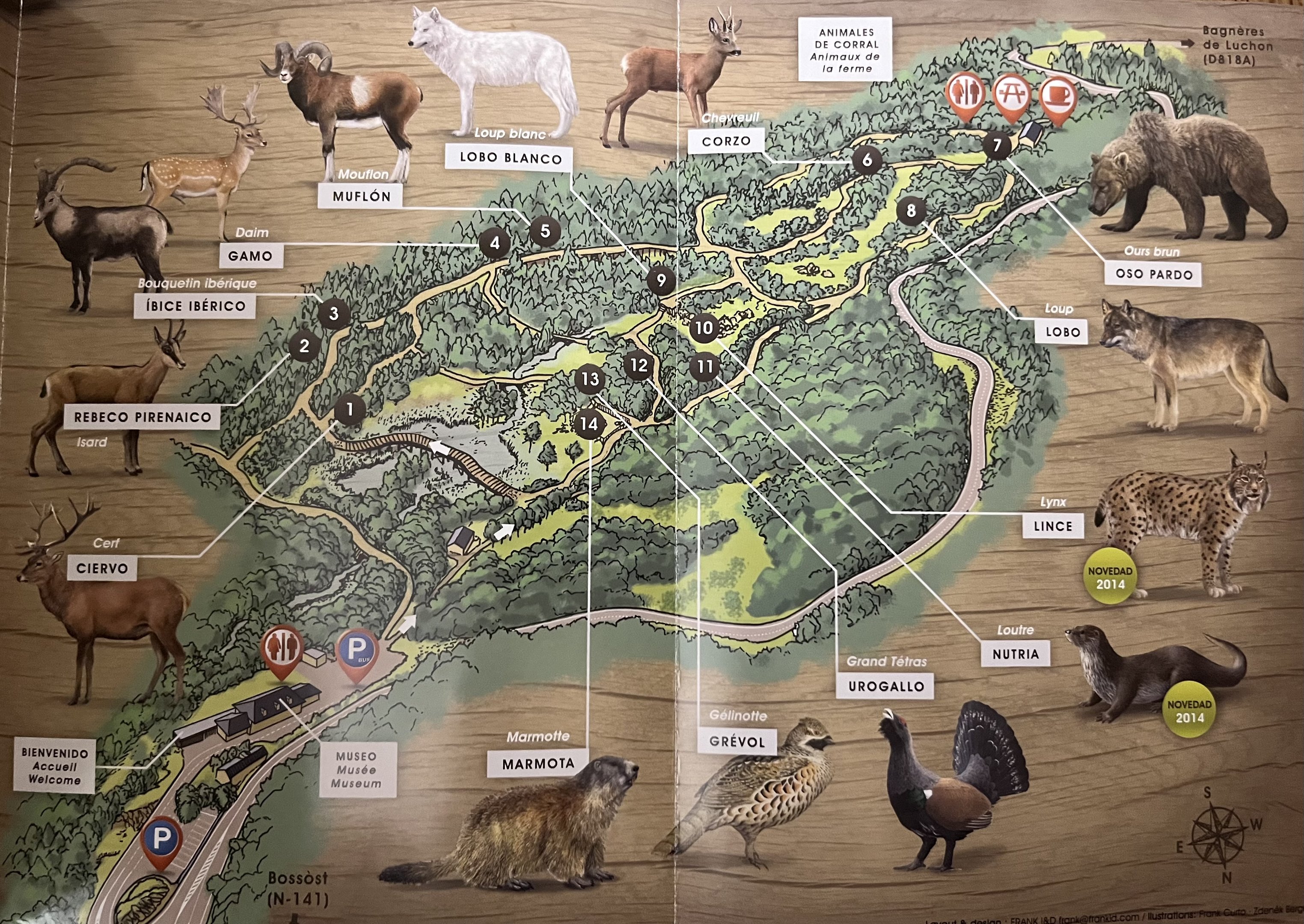 Aran Park Zoo Map - 2014