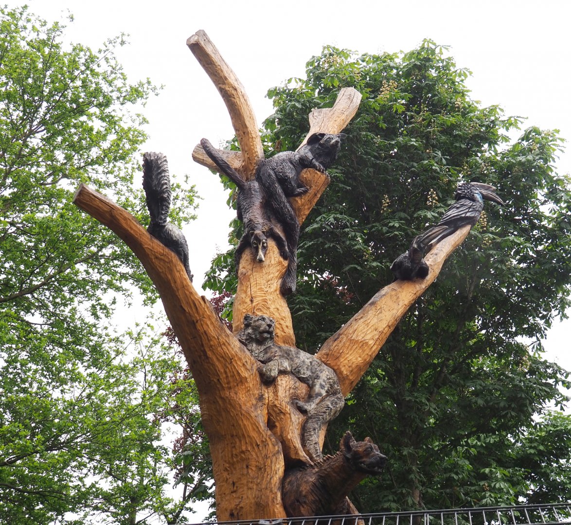 Arboreal animals wood carving, 2022-05-17