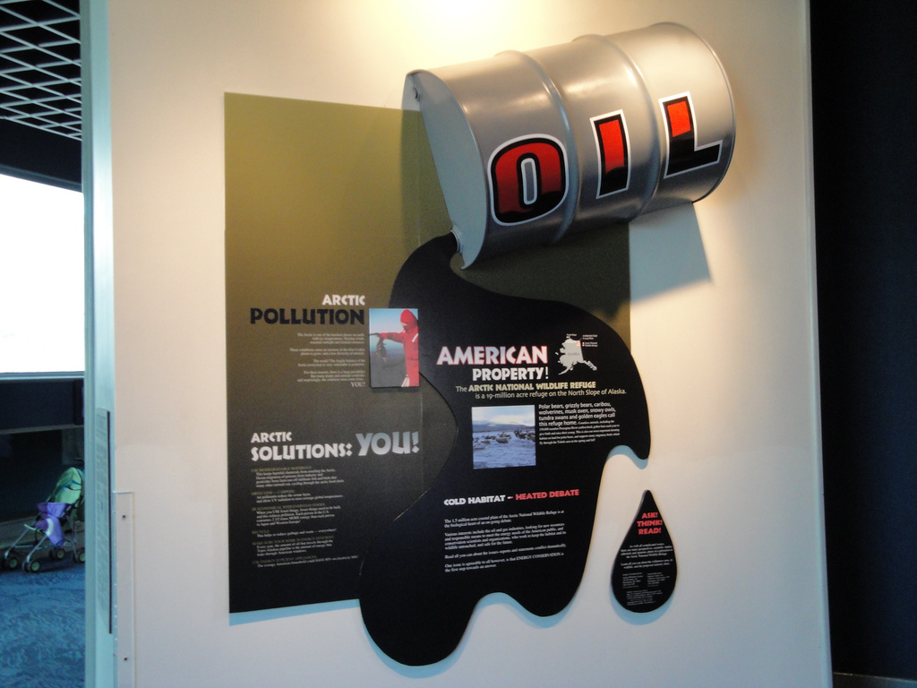 Arctic Encounter - Oil Spill Sign