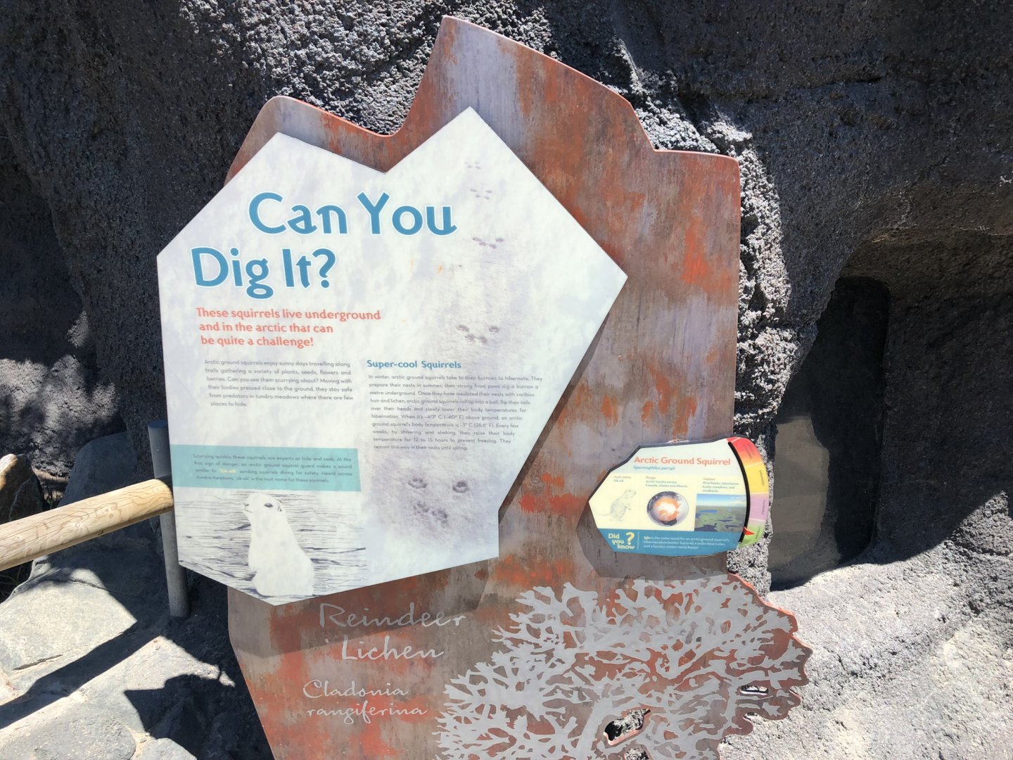 Arctic Ground Squirrel Sign at Edmonton Valley Zoo (July 2022)