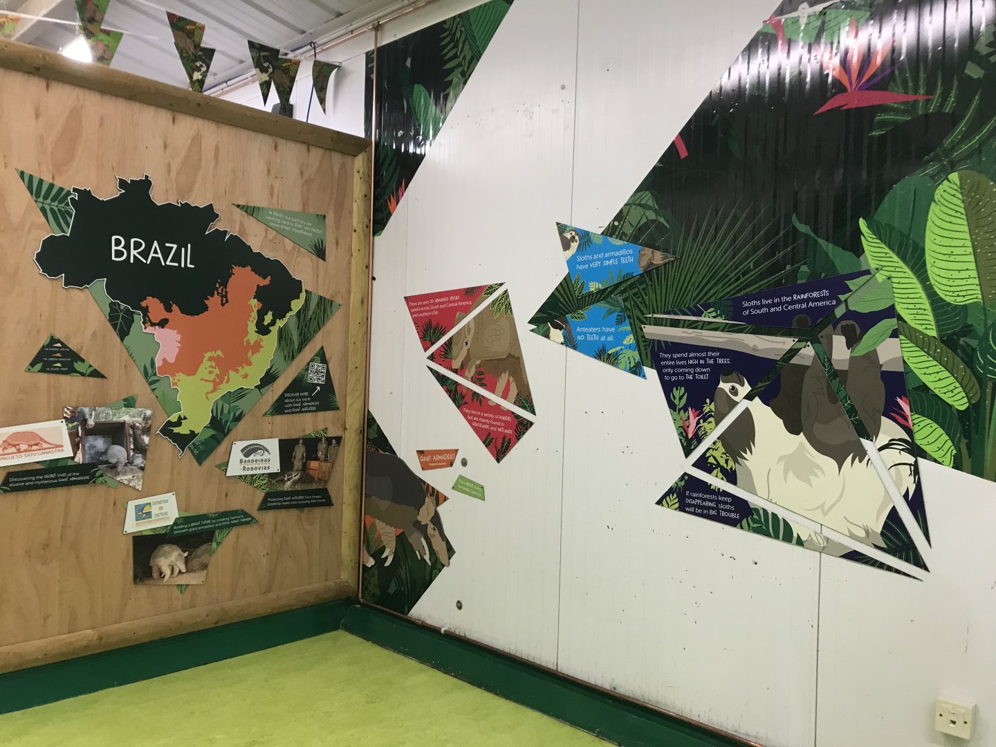 Armadillo and sloth signage