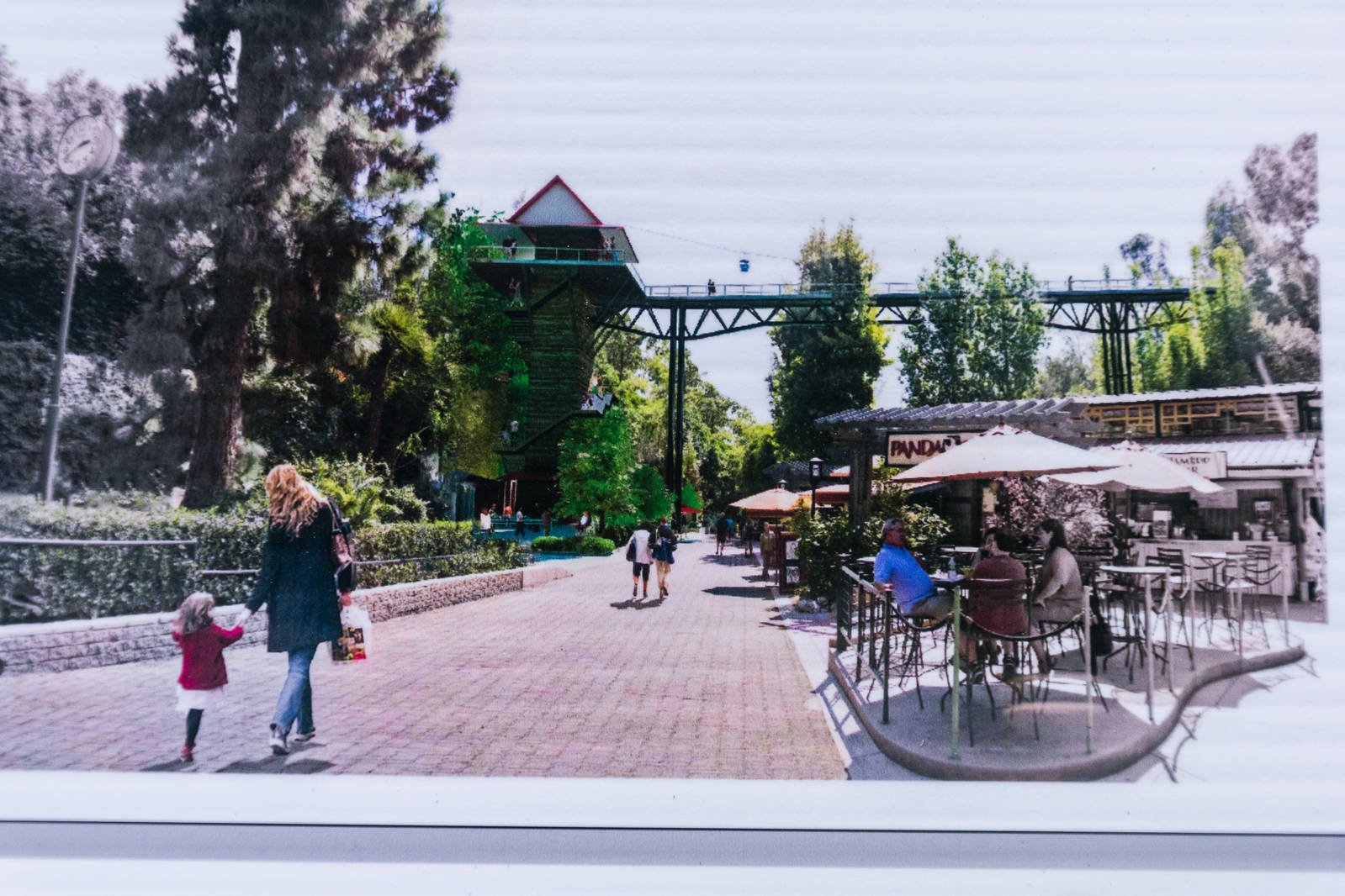 Artist's renderings of bridge walkway