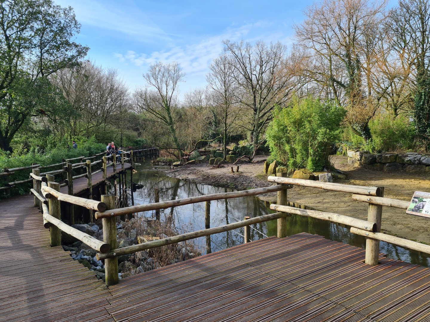 Asia - Boardwalk past Indian Rhinoceros enclosure