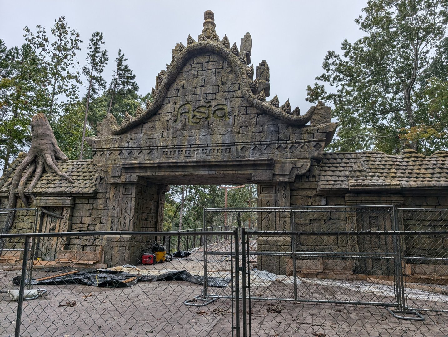Asia entryway under construction