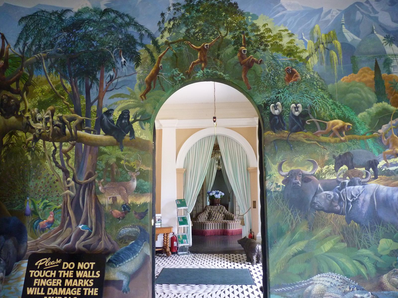 Asian Animal Mural in the Spencer Roberts Room, Port Lympne Mansion