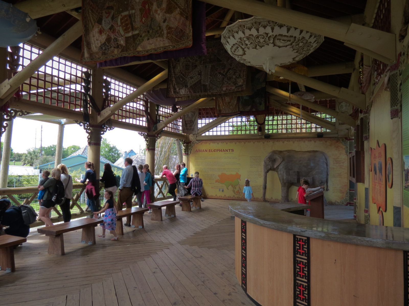 Asian Domain - Asian Elephant Exhibit Viewing Pavilion