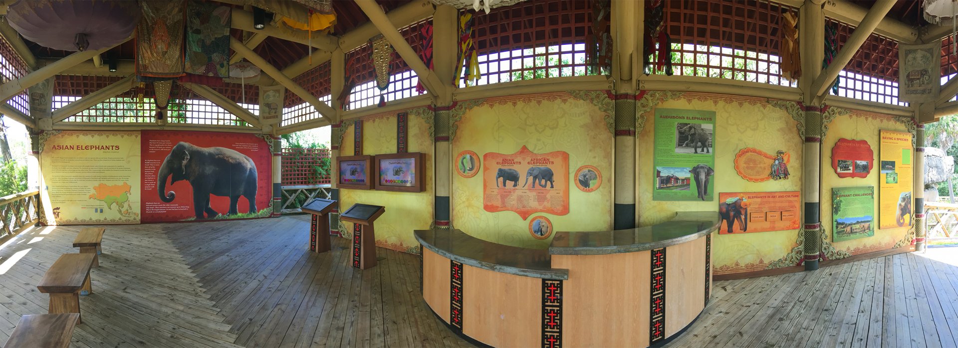 Asian Elephant Exhibit Pavilion View