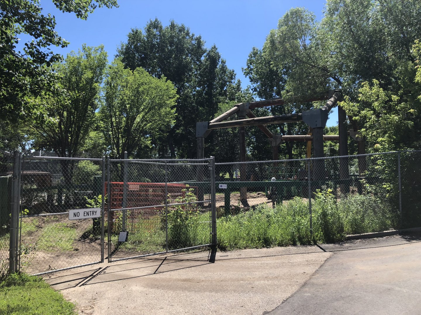 Asian Elephant Paddock at Edmonton Valley Zoo (July 2022)