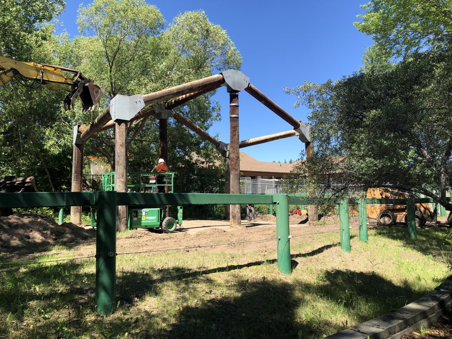 Asian Elephant Paddock at Edmonton Valley Zoo (July 2022)