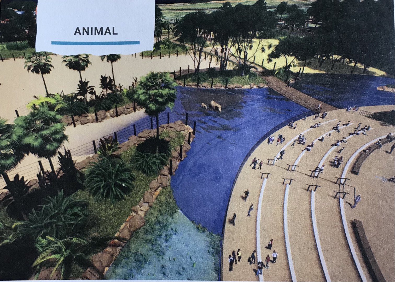 Asian Elephant Waterhole Concept Art