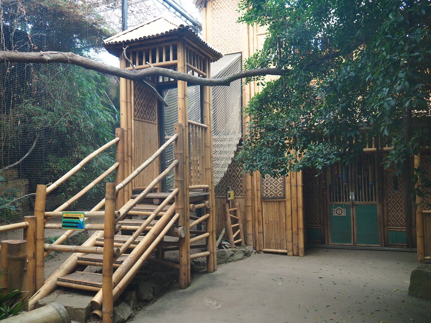 Asian greenhouse - Closed adventure route and access doors, 2020-01-11