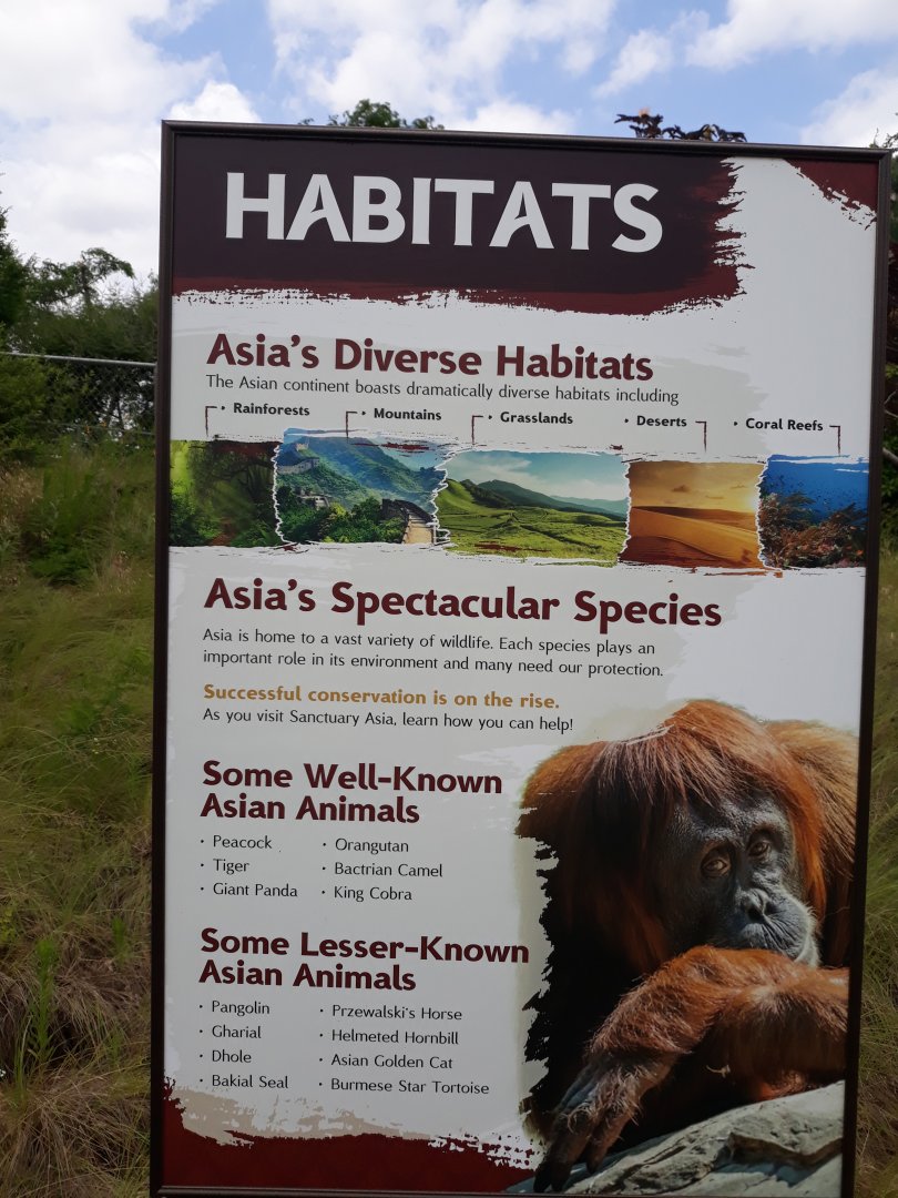 Asian Habitats signage