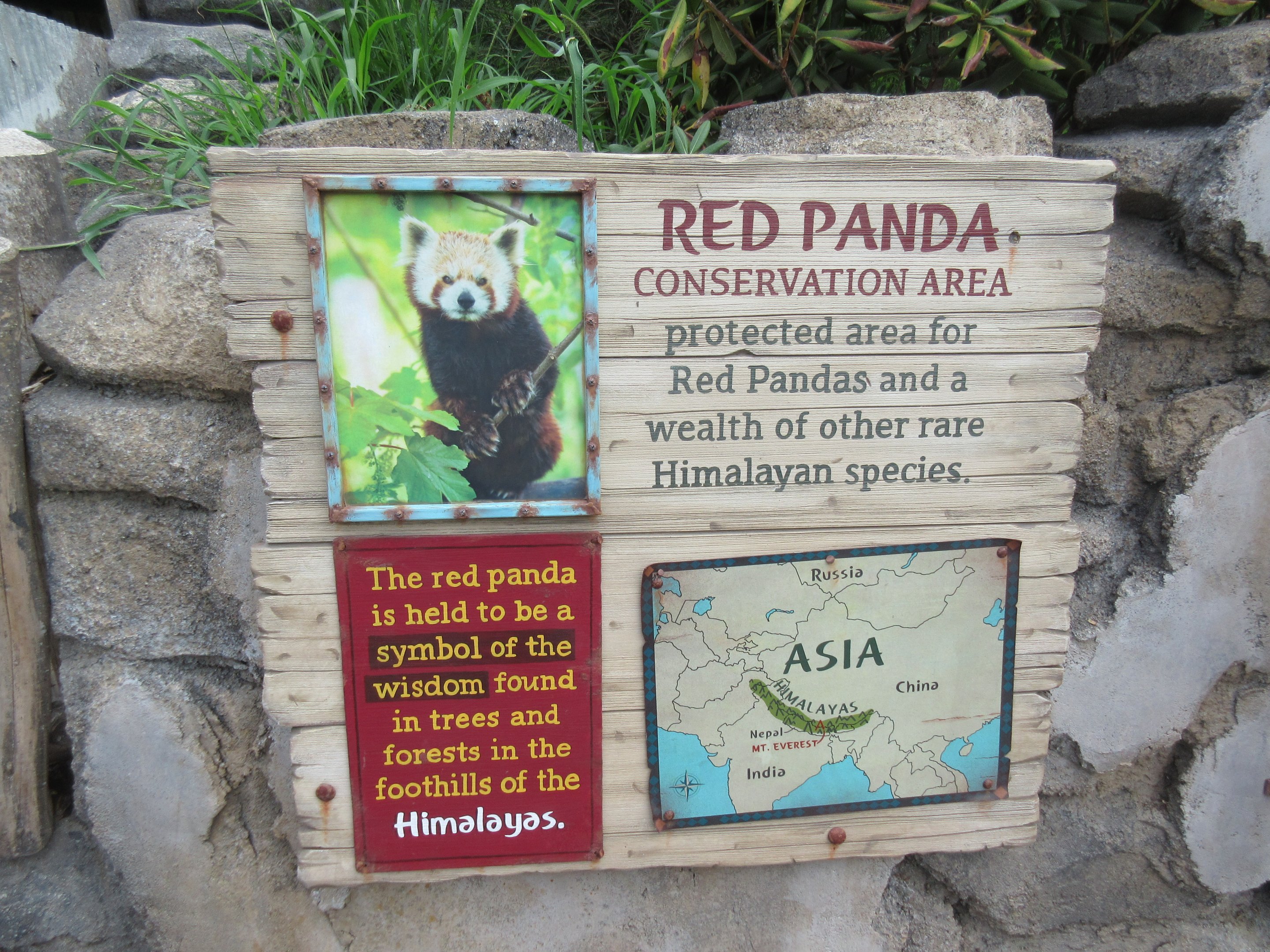 Asian Highlands: Phase One - Red Panda Exhibit Sign